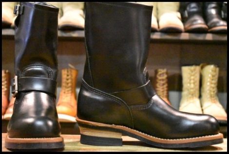 【7.5D 未使用 19年】レッドウィング 2268 エンジニア 黒 ブラッククローム スチールトゥ ブーツ redwing HOPESMORE