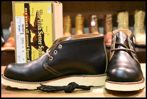 【8D 箱付 未使用 19年】レッドウィング 9852 チャッカ ブラック クローンダイク アイリッシュセッターブーツ redwing HOPESMORE