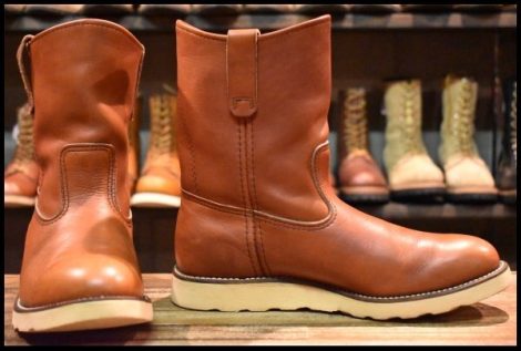 【9E 箱付 良品 緑犬タグ 93年】レッドウィング 866 ペコス 赤茶 オロラセット プルオン ブーツ redwing pecos HOPESMORE