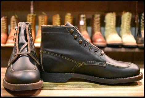 【8D 箱付 未使用 19年】レッドウィング 8075 1930s スポーツ 黒 ブラック プレーリー ブーツ redwing フラットボックス HOPESMORE