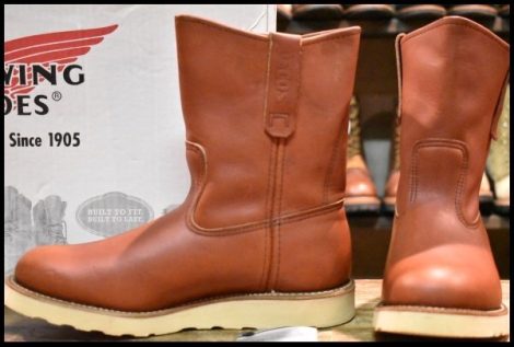 【8E 箱付 未使用 08年】レッドウィング 8866 ペコス 赤茶 オロラセット プルオン クッションソール ブーツ redwing pecos HOPESMORE