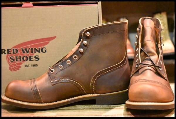 【8.5D 箱付 未使用 23年】レッドウィング 8085 アイアンレンジャー カッパーラフ＆タフ 茶 アイアンレンジ ブーツ redwing HOPESMORE