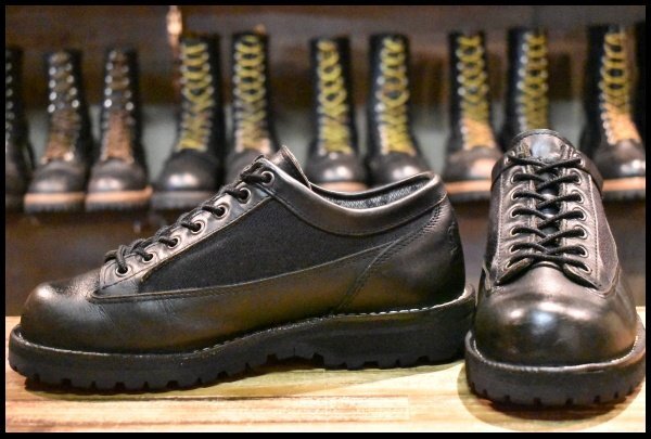 【7.5 良品】Danner ダナー オックスフォード D4014 ブラック ビブラム 短靴 ローカット 編み上げ ブーツ HOPESMORE