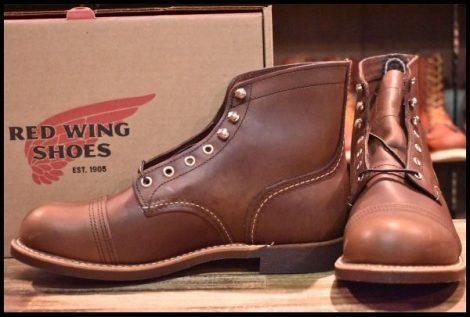 【9D 箱付 未使用 23年】レッドウィング 8111 アイアンレンジャー アンバー ハーネス キャップトゥ ブラウン ブーツ redwing HOPESMORE