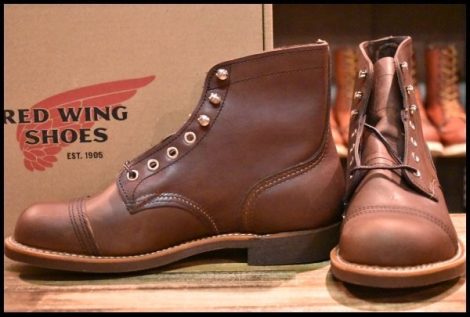 【7D 箱付 未使用 22年】レッドウィング 8111 アイアンレンジャー アンバー ハーネス キャップトゥ ブラウン ブーツ redwing HOPESMORE