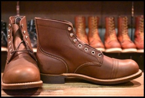 【9D 箱付 未使用 23年】レッドウィング 8111 アイアンレンジャー アンバー ハーネス キャップトゥ ブラウン ブーツ redwing HOPESMORE