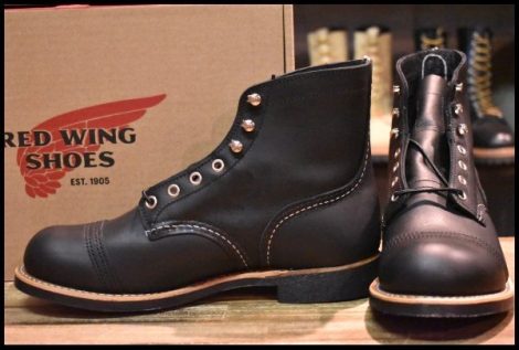 【7D 箱付 未使用 23年】レッドウィング 8084 アイアンレンジャー ブラック ハーネス 黒 キャップトゥ ブーツ redwing HOPESMORE