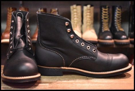 【7D 箱付 未使用 23年】レッドウィング 8084 アイアンレンジャー ブラック ハーネス 黒 キャップトゥ ブーツ redwing HOPESMORE