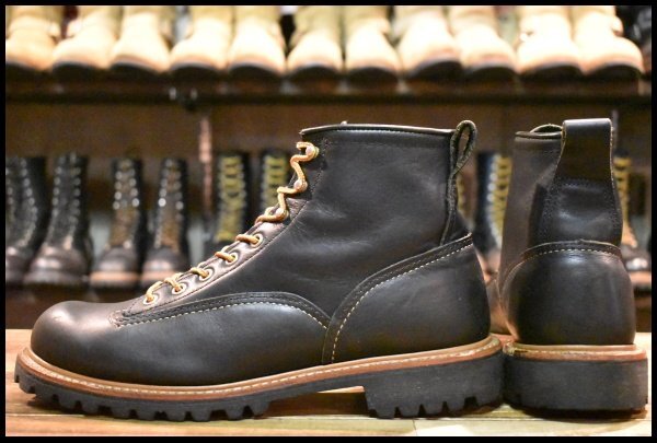 【8.5D 良品 12年】レッドウィング 2935 ビブラム ラインマン ブラック 黒 ラグソール レースアップ LTT ブーツ redwing  HOPESMORE