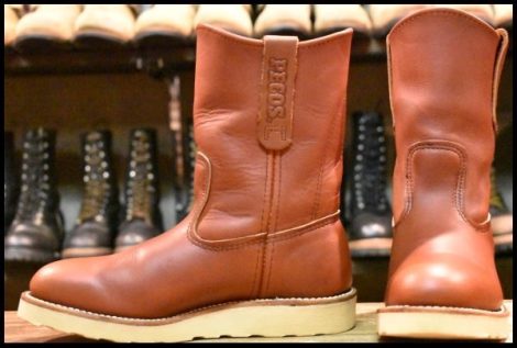 【5D 美品 06年】レッドウィング 8866 ペコス 赤茶 オロラセット プルオン クッションソール ブーツ redwing pecos HOPESMORE