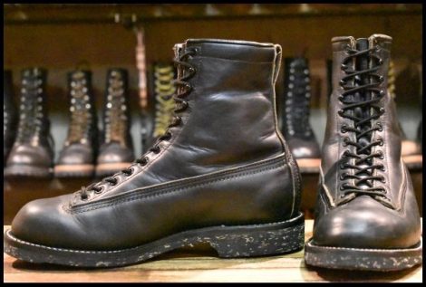 【8.5EE 良品 黒タグ Cマーク】Chippewa チペワ SWATBOOTS スワットブーツ 20990 黒 ブラック LTT 編み上げ ビンテージ HOPESMORE