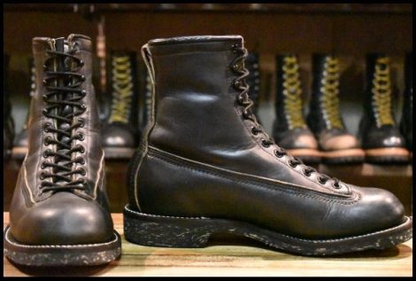 【8.5EE 良品 黒タグ Cマーク】Chippewa チペワ SWATBOOTS スワットブーツ 20990 黒 ブラック LTT 編み上げ ビンテージ HOPESMORE