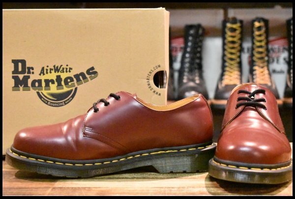 【UK9 箱付 良品】Dr.Martens ドクターマーチン 1461 11838 オックスフォード チェリーレッド 3ホール 短靴 ブーツ HOPESMORE