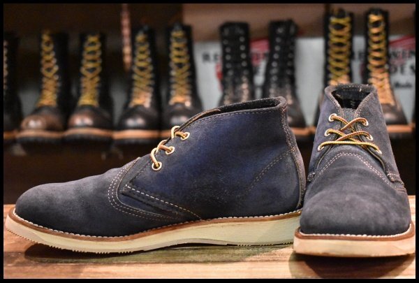 美品 海外限定 レッドウィング 3146 チャッカブーツ 25.0 ネイビー  