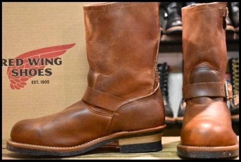 【9D 箱付 未使用 14年】レッドウィング 2972 エンジニア 茶 カッパー ラフ＆タフ ブラウン スチールトゥ ブーツ redwing HOPESMORE