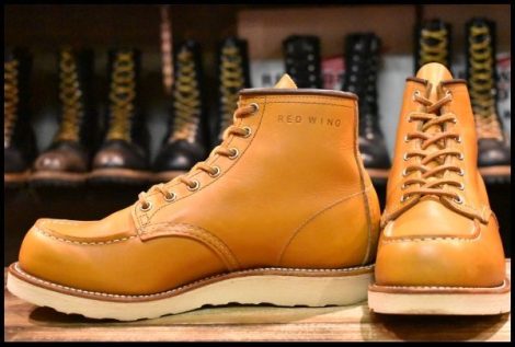 【8.5E 良品 19年】レッドウィング 9875 アイリッシュセッター ゴールドラセット モックトゥ レースアップ ブーツ redwing HOPESMORE