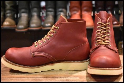 【7D 良品 犬タグ 98年】レッドウィング 8166 アイリッシュセッター 赤茶 オロラセット プレーントゥ ブーツ redwing HOPESMORE