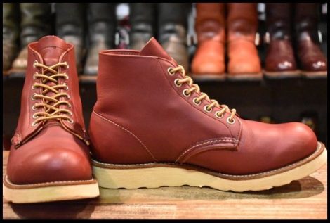 【7D 良品 犬タグ 98年】レッドウィング 8166 アイリッシュセッター 赤茶 オロラセット プレーントゥ ブーツ redwing HOPESMORE