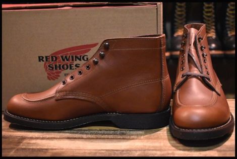 【9D 箱付 未使用 19年】レッドウィング 8076 1930s スポーツ ブーツ 茶 ブラウン シガーリタン redwing フラットボックス HOPESMORE