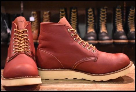 【8D 美品 犬タグ 98年】レッドウィング 8166 アイリッシュセッター 赤茶 オロラセット プレーントゥ ブーツ redwing HOPESMORE