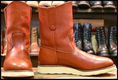 【7.5D 良品 緑犬タグ 95年】レッドウィング 866 ペコス オロラセット 赤茶 クッションソール ブーツ redwing pecos HOPESMORE