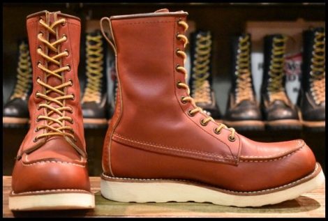 【7.5D 良品 犬タグ復刻 18年】レッドウィング 8877 アイリッシュセッター 赤茶 オロラセット モック ロング ブーツ redwing HOPESMORE