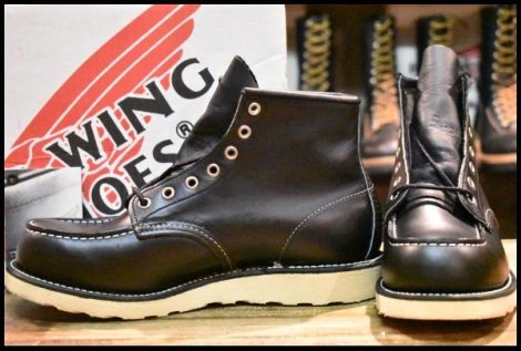 【8D 箱付 DEAD 羽タグ 03年】レッドウィング 8130 アイリッシュセッター 黒 ブラッククローム モックトゥ ブーツ redwing HOPESMORE