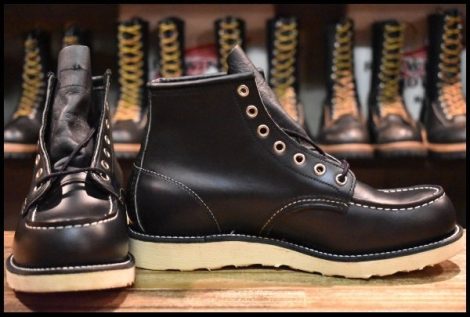 【8D 箱付 DEAD 羽タグ 03年】レッドウィング 8130 アイリッシュセッター 黒 ブラッククローム モックトゥ ブーツ redwing HOPESMORE