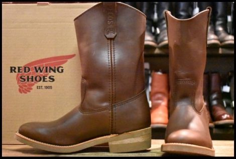 【8E 箱付 未使用 24年】レッドウィング 1155 ペコス 茶 ブラウン ベルバリタン ロング プルオン ブーツ redwing pecos HOPESMORE