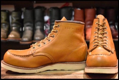 【9.5E 良品 15年】レッドウィング 9875 アイリッシュセッター ゴールドラセット モックトゥ レースアップ ブーツ redwing HOPESMORE