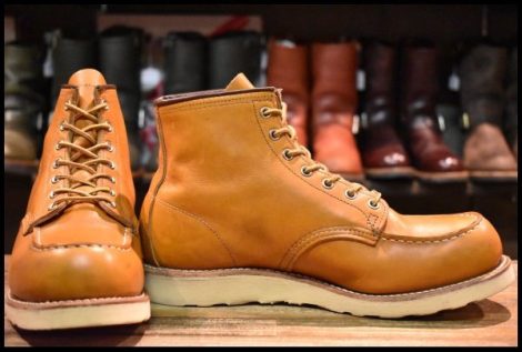 【9.5E 良品 15年】レッドウィング 9875 アイリッシュセッター ゴールドラセット モックトゥ レースアップ ブーツ redwing HOPESMORE