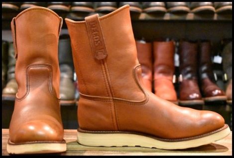 【8E 良品 03年】レッドウィング 8866 ペコス 赤茶 オロラセット プルオン クッションソール ブーツ redwing pecos HOPESMORE