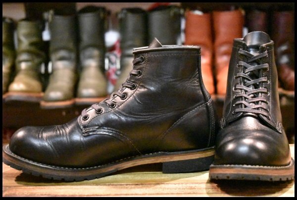 【7.5D 良品 18年】レッドウィング 9414 ベックマン 黒 ブラック フェザーストーン プレーントゥ 9014 ブーツ redwing HOPESMORE