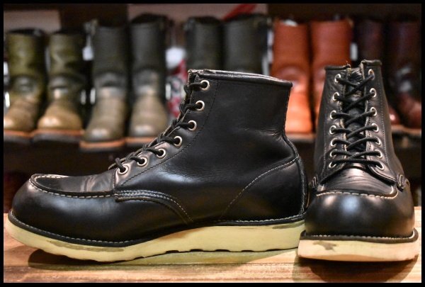 【8E 良品 羽タグ 00年】レッドウィング 8179 アイリッシュセッター 黒 ブラッククローム モックトゥ ブーツ redwing HOPESMORE