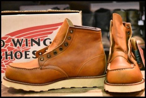 【8.5E 箱付 DEAD 羽タグ】レッドウィング 875 アイリッシュセッター 赤茶 オロイジナル モックトゥ ブーツ redwing HOPESMORE