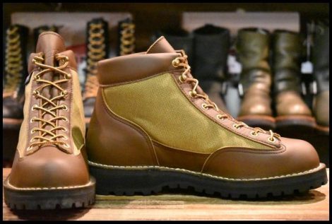 【9EE 美品 白タグ】Danner ダナーライト3 33234 茶 ブラウン カーキ ゴアテックス GORE-TEX レースアップ 編み上げ ブーツ HOPESMORE