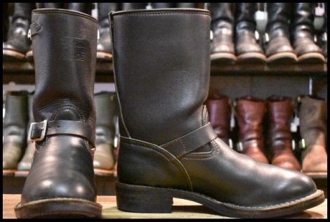 【10D 箱付 良品 05年】WESCO ウエスコ×ラングリッツレザー カスタムボス ブラック 黒 ビブラム430シングル ブーツ BOSS HOPESMORE