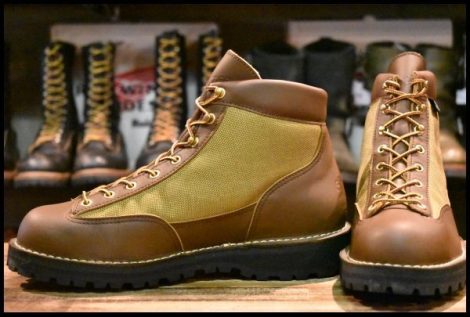 【9EE 美品 白タグ】Danner ダナーライト3 33234 茶 ブラウン カーキ ゴアテックス GORE-TEX レースアップ 編み上げ ブーツ HOPESMORE