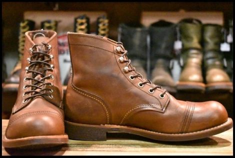 【7.5D 美品 21年】レッドウィング 8111 アイアンレンジャー 茶 アンバー ハーネス キャップトゥ ブラウン ブーツ redwing HOPESMORE