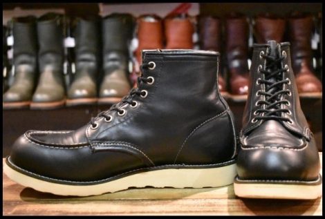 【9D 良品 羽タグ 00年】レッドウィング 8130 アイリッシュセッター 黒 ブラッククローム モックトゥ 8179 ブーツ redwing HOPESMORE