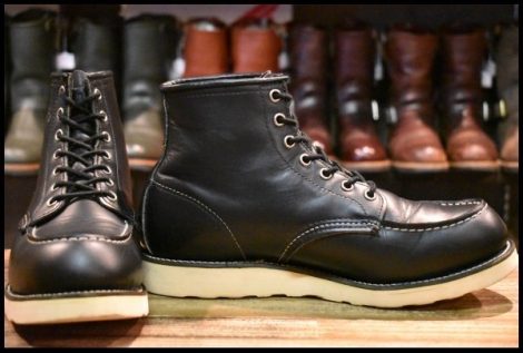 【9D 良品 羽タグ 00年】レッドウィング 8130 アイリッシュセッター 黒 ブラッククローム モックトゥ 8179 ブーツ redwing HOPESMORE