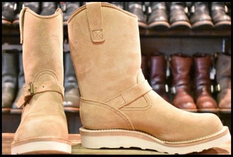 【8.5C 箱付 未使用 23年】WESCO ウエスコ カスタムモリソン バーラップ ラフアウト スエード ビブラム4014 バブルトゥ ブーツ HOPESMORE
