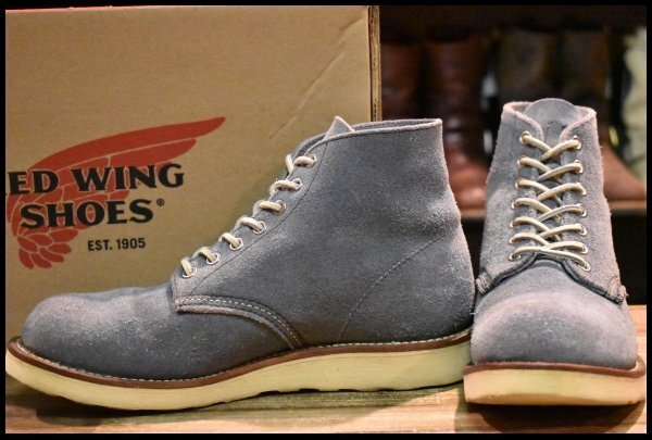 【7D 箱付 良品 11年】レッドウィング 8144 スエード アイリッシュセッター スレートブルー 青 プレーントゥ ブーツ redwing HOPESMORE