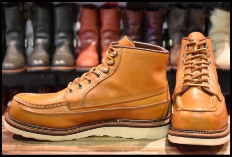 【10E 美品 14年】レッドウィング 9850 ゴールドラセット カヌーモック アイリッシュセッター レースアップ ブーツ redwing HOPESMORE