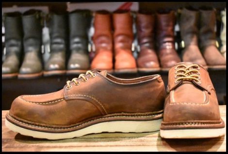 【8D 良品 17年】レッドウィング 8095 オックスフォード 茶 ブラウン モックトゥ ラフ＆タフ ローカット ブーツ redwing HOPESMORE