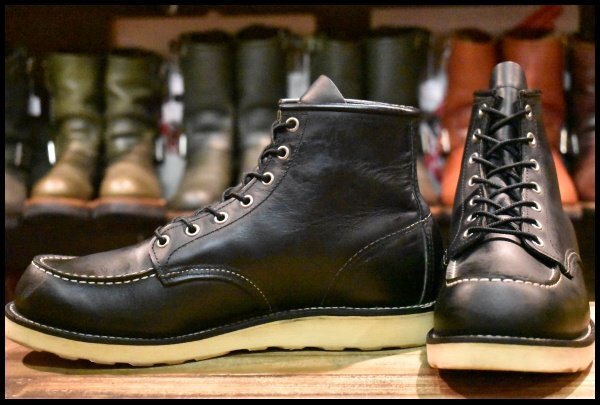 【10E 良品 11年】レッドウィング 8179 アイリッシュセッター 黒 ブラッククローム モックトゥ 編み上げ ブーツ redwing HOPESMORE