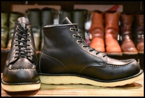 【10E 良品 11年】レッドウィング 8179 アイリッシュセッター 黒 ブラッククローム モックトゥ 編み上げ ブーツ redwing HOPESMORE