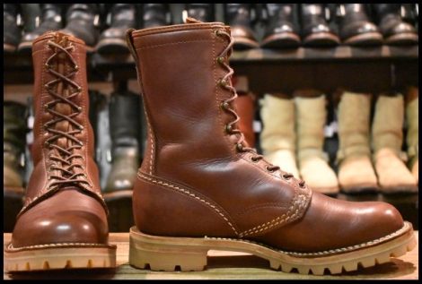 【9C 箱付 美品 19年】WESCO ウエスコ カスタムジョブマスター ブラウン 茶 10インチ ビブラム100ハニーソールシングル ブーツ HOPESMORE