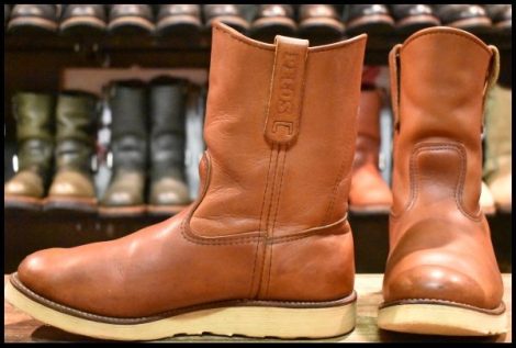 【9E 良品 04年】レッドウィング 8866 ペコス 赤茶 オロラセット プルオン クッションソール ブーツ redwing pecos HOPESMORE