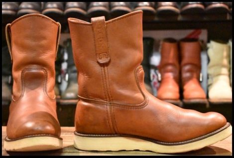 【9E 良品 04年】レッドウィング 8866 ペコス 赤茶 オロラセット プルオン クッションソール ブーツ redwing pecos HOPESMORE